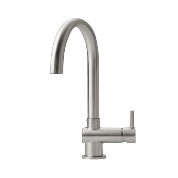 Just Taps Zecca Single Lever Stainless Steel Kitchen Sink Mixer Tap