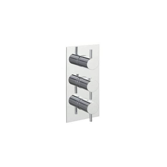 Florence Thermostastic 2 Outlet Concealed Vertical Shower Valve Chrome 15690A Just taps