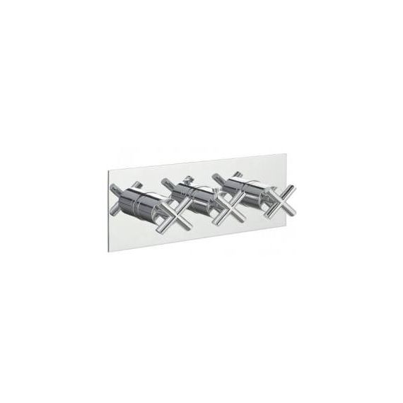 JustTaps Solex Thermostatic Concealed 3 Outlet Horizontal Shower Valve 16692A