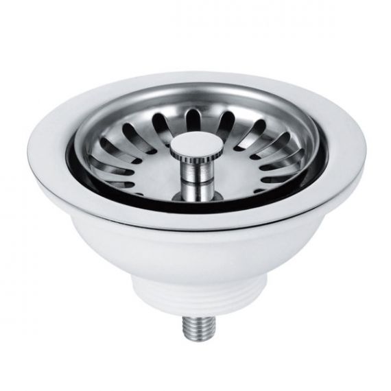 3 1/2" Sink Strainer Waste Without Overflow Stainless Steel