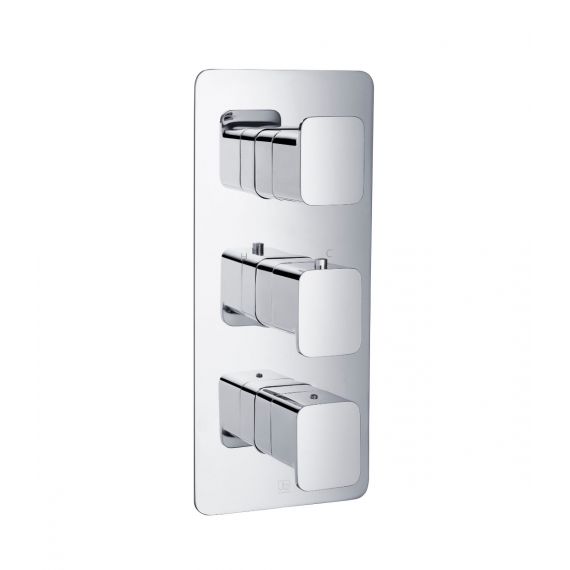 Just Taps HIX Thermostatic Concealed 3 Outlet Shower Valve Chrome 32691