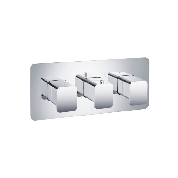 Just Taps HIX Thermostatic Concealed 3 Outlet Shower Valve Chrome 32692