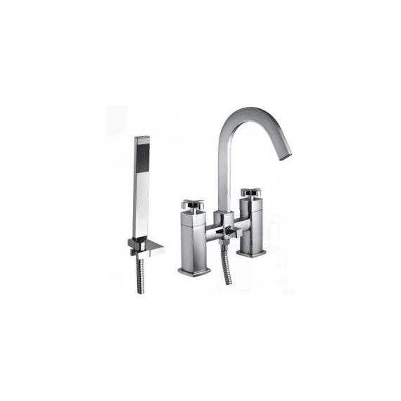 JustTaps Antler Deck Mounted Bath Shower Mixer With Kit Chrome 44275