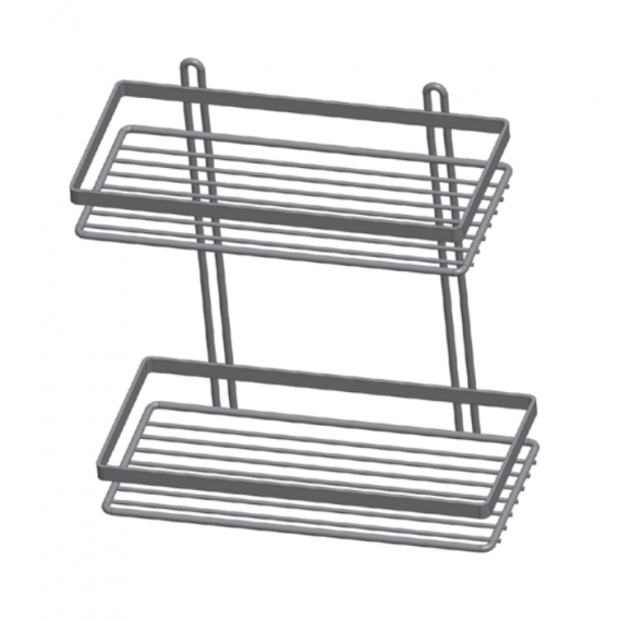 Euroshowers Double Rectangle Wire Basket