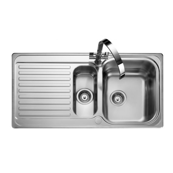 Rangemaster Sedona Stainless Steel 985 x 508 Half Bowl Inset Sink