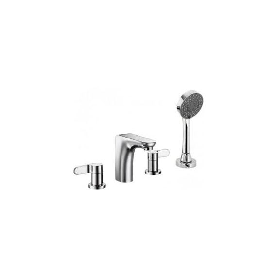 JustTaps Vue 4 Hole Bath Shower Mixer With Extractable Handset 87277