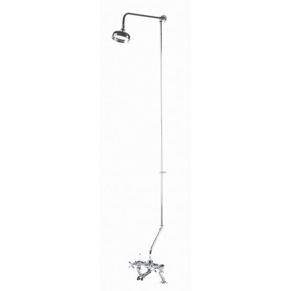 Nuie Traditional Rigid Riser Kit For Bath Shower Mixers Chrome