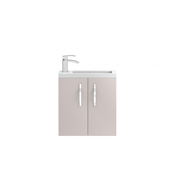 Hudson Reed Apollo Compact Cashmere Wall Hung 500mm Cabinet & Basin