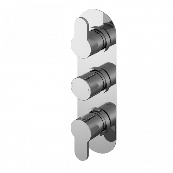 Nuie Shower Valves Round / Triple Thermostatic Valve With Diverter