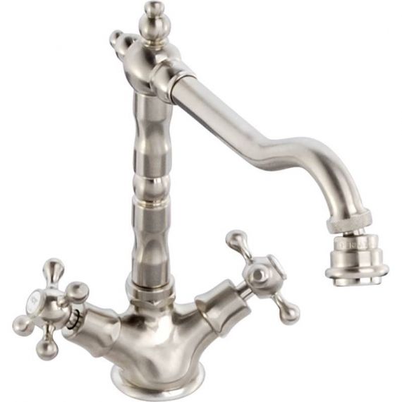 Abode Melford Dual Lever Monobloc Brushed Nickel Kicthen Tap