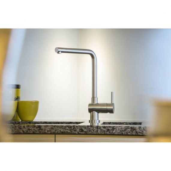 Abode Quala Single Lever Stainless Steel Kitchen Tap AT1198