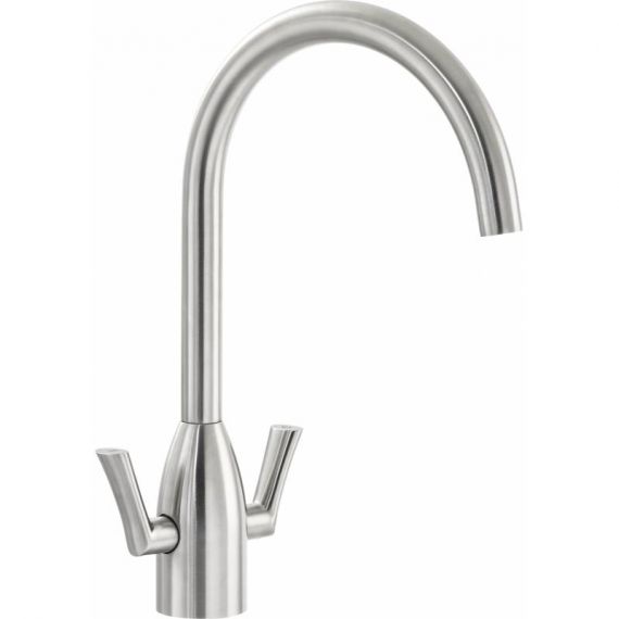 Abode Airo Monobloc Dual Lever Stainless Steel Kitchen Tap AT2075