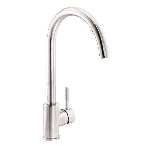 Abode Sway Single Lever Kitchen Tap Stainless Steel AT2178
