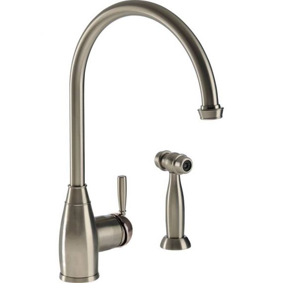 Abode Brompton Single Lever Kitchen Tap Pewter With Handset