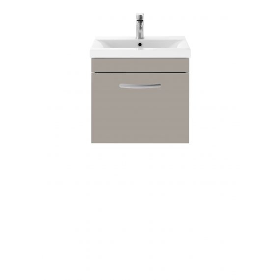 Nuie Athena Stone Grey 500mm Wall Hung Vanity With Basin 1