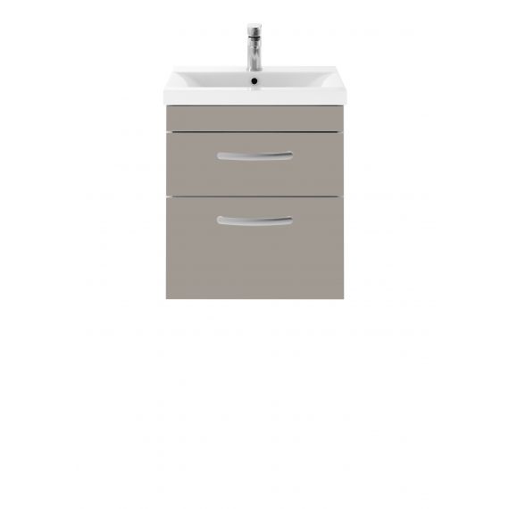Nuie Athena Stone Grey 500mm Wall Hung Vanity With Basin 1