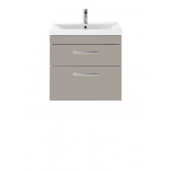 Nuie Athena Stone Grey 600mm Wall Hung Vanity With Basin 2