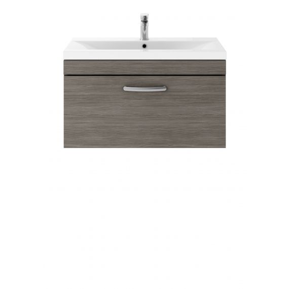 Nuie Athena Brown Grey Avola 800mm Wall Hung Vanity With Basin 1