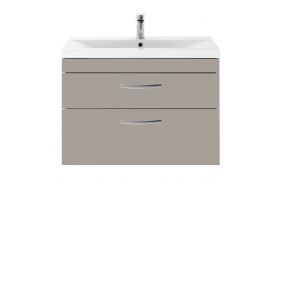 Nuie Athena Stone Grey 800mm Wall Hung Vanity With Basin 2