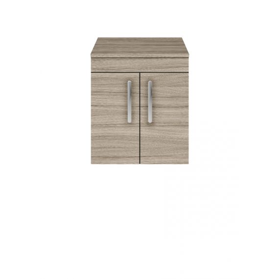 Nuie Athena Driftwood 500mm Wall Hung Cabinet & Worktop