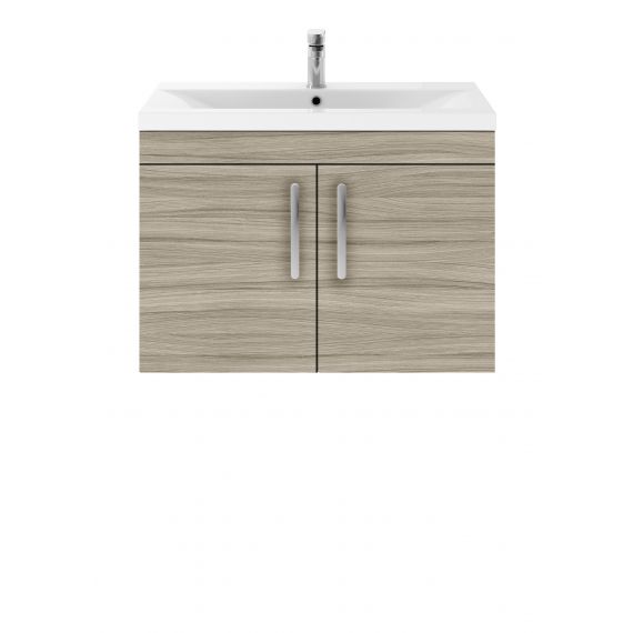 Nuie Athena Driftwood 800mm Wall Hung Cabinet & Basin 2