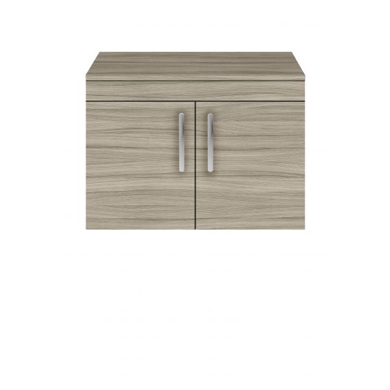 Nuie Athena Driftwood 800mm Wall Hung Cabinet & Worktop