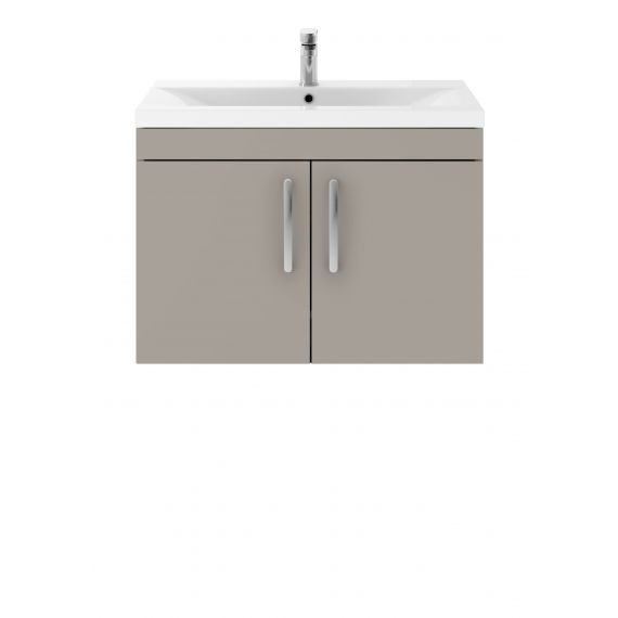 Nuie Athena Stone Grey 800mm Wall Hung Cabinet & Basin 1