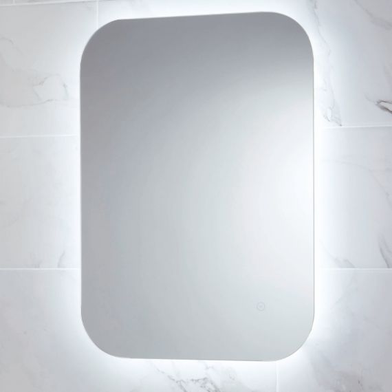 Scudo Aura Touch Sensor LED Rectangle Bathroom Mirror 500 x 700mm