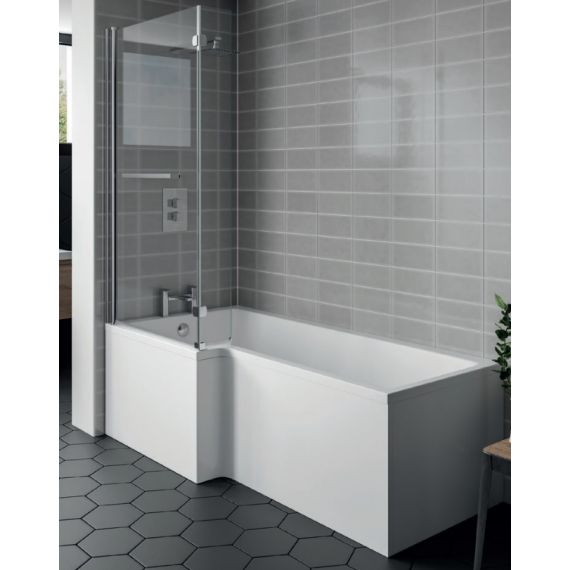Kartell Elite 1800 x 850 L Shape Left Hand Square Shower Bath
