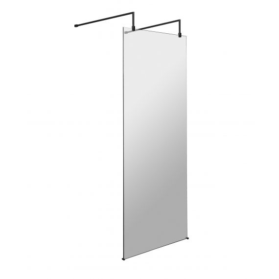 Hudson Reed 700mm Wetroom Screen with Black Arms and Feet