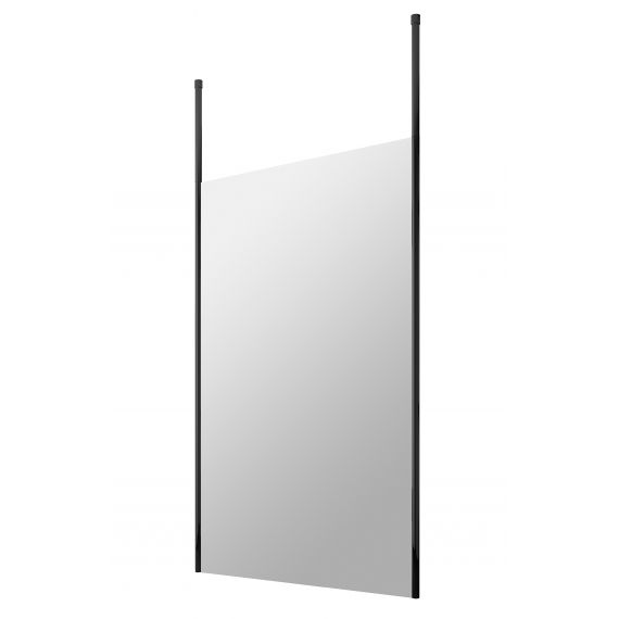 Hudson Reed 1200mm Wetroom Screen with Black Ceiling Posts