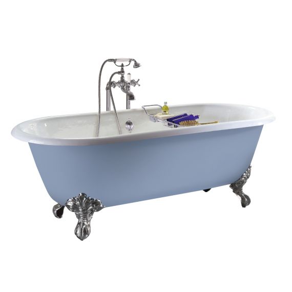 Heritage Baby Buckingham Double Ended Cast Iron Bathtub 1540 x 780mm With Two Tap Holes