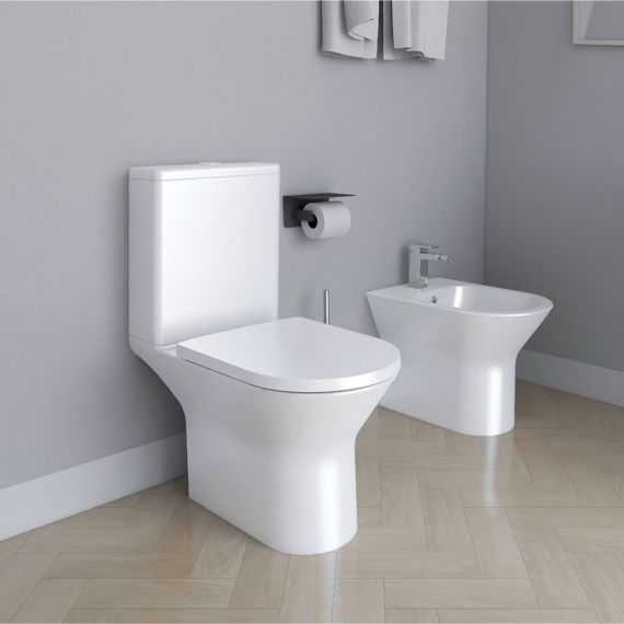 Blade Rimless Open Back Closed Coupled WC Toilet 