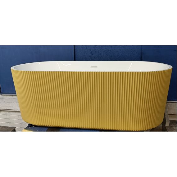 Ginger 1700 X 800mm Painted Ribbed Freestanding Bath