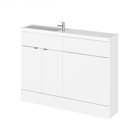 Hudson Reed Fusion White Gloss 1200mm Combination - Compact