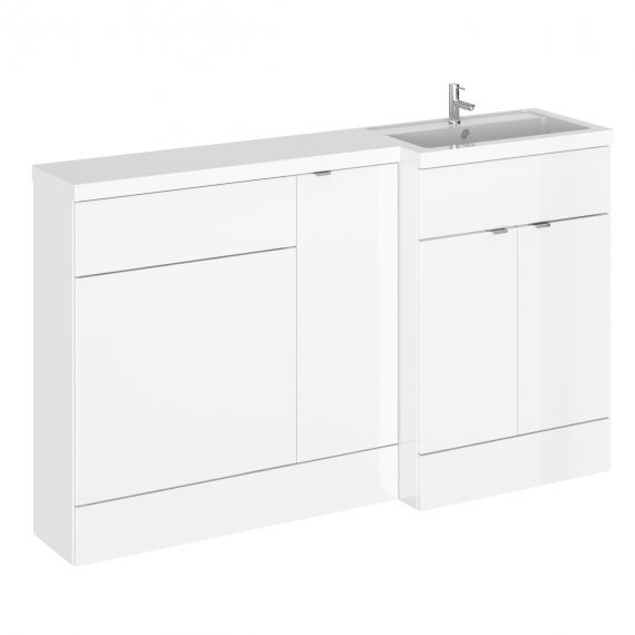 Hudson Reed Fusion White Gloss 1500mm Right Hand Combination