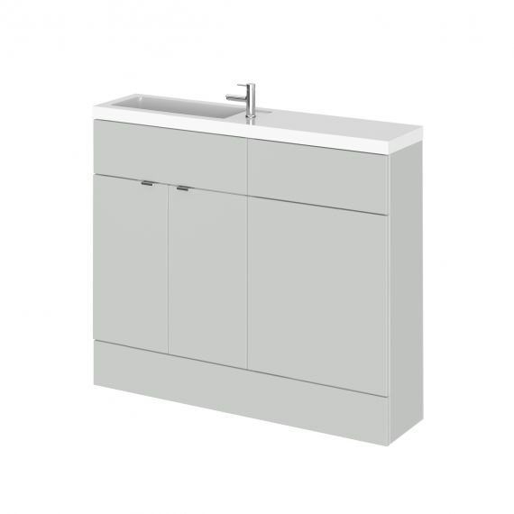 Hudson Reed Grey Mist 1000mm Combination Vanity & WC Compact