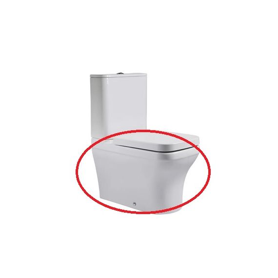 Roper Rhodes 630mm Cover Rimless Closed Coupled Fully Enclosed WC Pan - White - CCCPAN-R