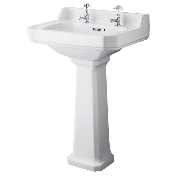 Hudson Reed Richmond 560mm 2TH Basin & Comfort Height Ped