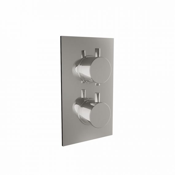 Scudo Twin Round Handle 1 Outlet Concealed Shower Valve
