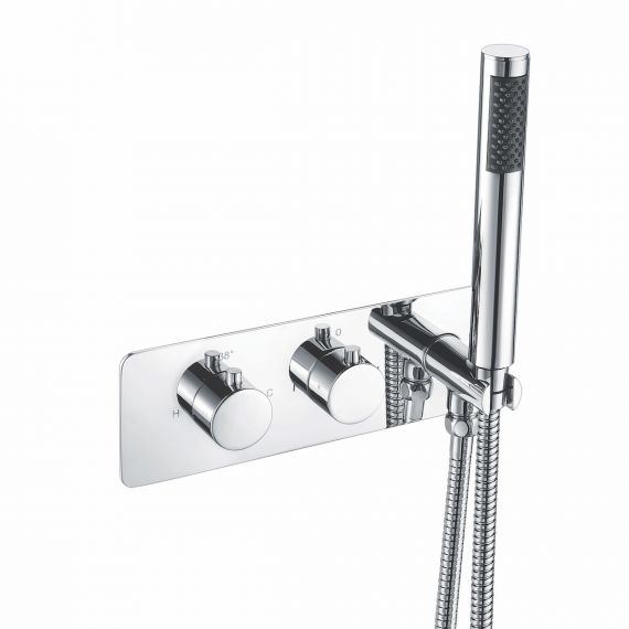 Scudo 2 Outlet Concealed Shower Valve With Round Handles And Diverter
