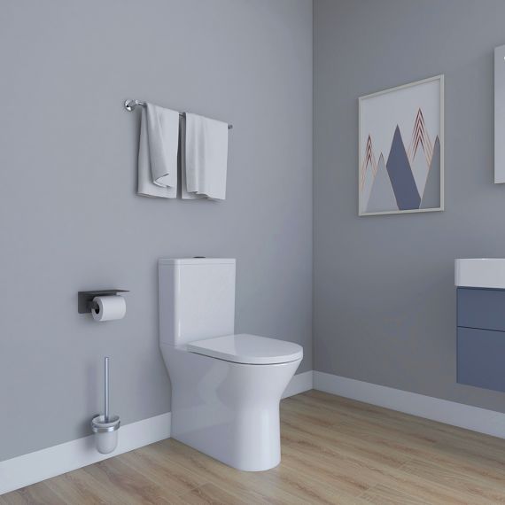 Blade Rimless Closed Back Close Coupled WC Toilet 