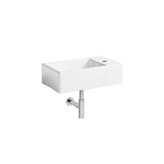 Roper Rhodes 370x230mm Matrix Wall Hung Hand Basin Right Handed Tap Hole - White - DC14010
