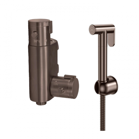 Scudo Thermostatic Douche Set Brushed Bronze