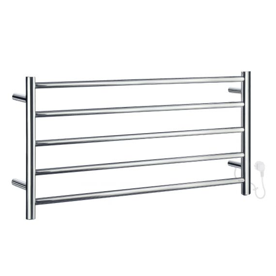 Smedbo Dry Electrical Towel Warmer Wide, 1000 x 480 mm On/Off Button Polished Stainless Steel