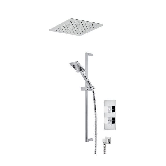 Roper Rhodes Event Square Dual Function Shower With Celling Rainfall Shower Head 