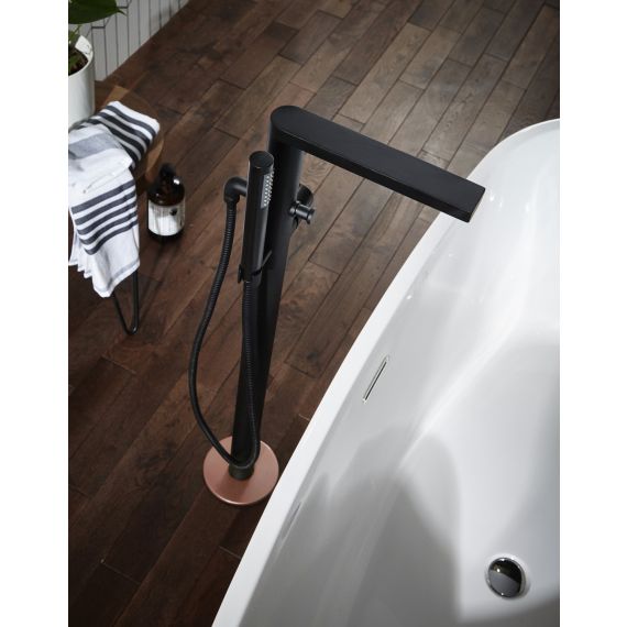 Aquaflow Edition Velar Black & Copper FS Bath Shower Mixer