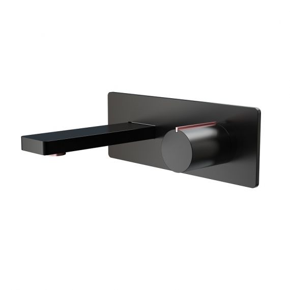 Cu Noir Black and Copper Wall Mounted Basin Mixer Tap