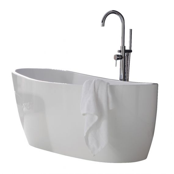 Frontline Aquabathe Pano Luxury White 1795 x 800mm Freestanding Slipper Bath