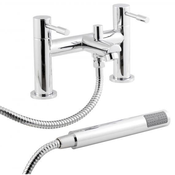 Nuie Series Two Bath Shower Mixer & Shower Kit Chrome 